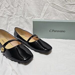 C.Paravano Black Patent Leather Loafers